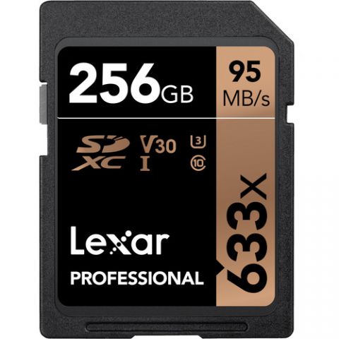 Lexar 256GB Professional 633x UHS-I SDXC Memory Card